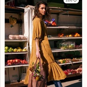 NEW NWT FREE PEOPLE MAYA SHIRT DRESS MIDI